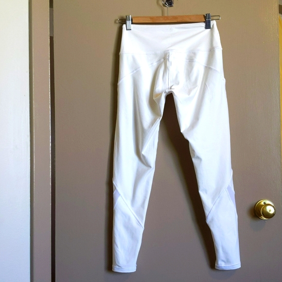 White with mesh Yoga Pants - Picture 3 of 3